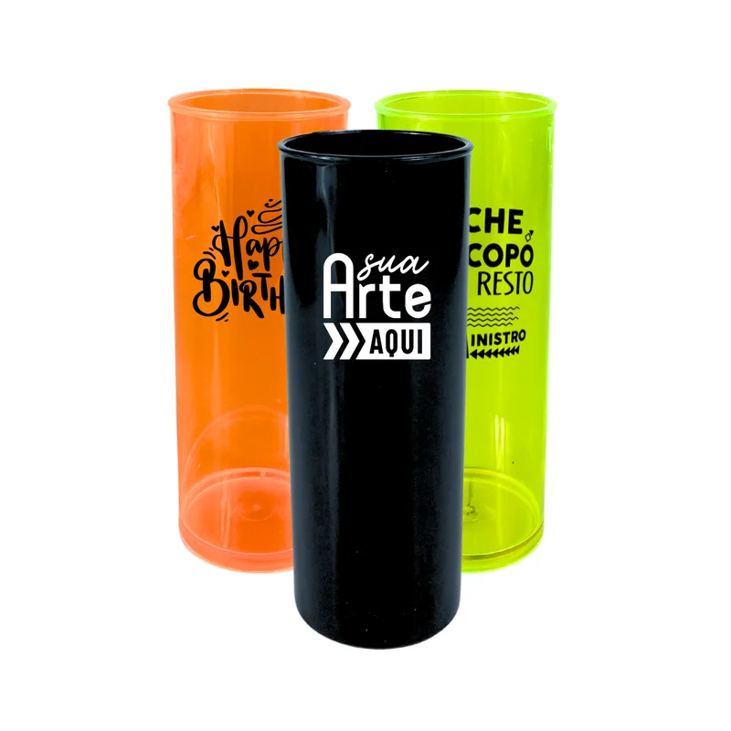 Copos long drink acrílico personalizados 350ml